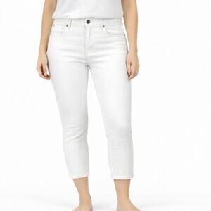 Paige Roxbury Crop White Jeans Size 30